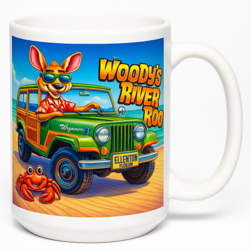 WOODY'S RIVER ROO COFFEE CUP